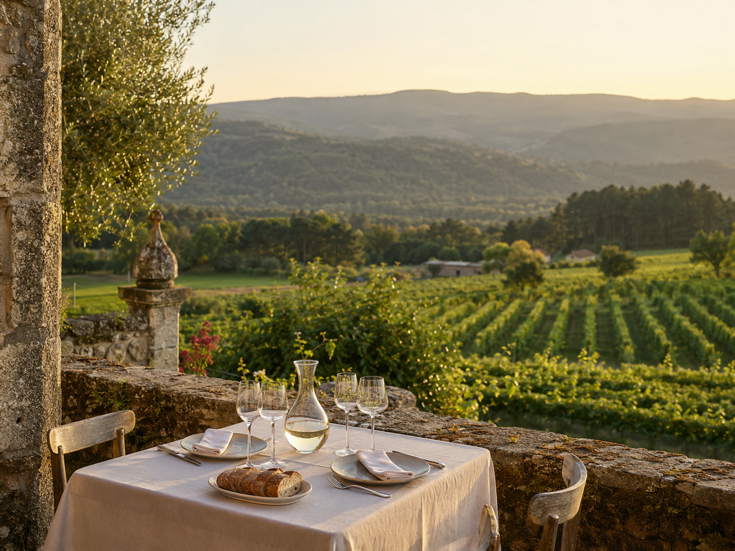 Private vineyard terrace in Spain